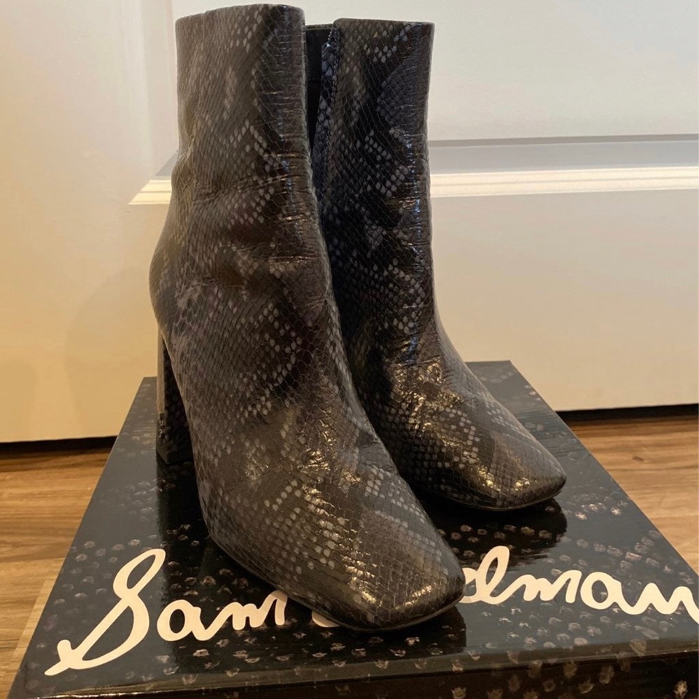 Sam Edelman Codie Snakeskin Ankle Boots